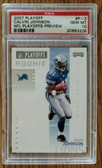 Calvin Johnson Football Cards 2007 Playoffs NFL Preview Prices