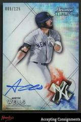 Austin Wells [Wave Refractor] #BSPA-AW Baseball Cards 2021 Bowman Sterling Prospect Autographs Prices