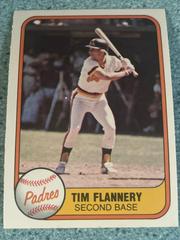 Tim Flannery [Photo Correct, Batting Lefty] #493 Baseball Cards 1981 Fleer Prices