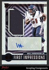 Will Anderson Jr. [Red Autographed Memorabilia] #139 Football Cards 2023 Panini Illusions Prices