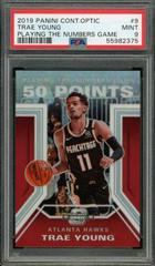 Trae Young #9 Basketball Cards 2019 Panini Contenders Optic Playing the Numbers Game Prices