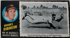 Brooks Robinson #9 Baseball Cards 1971 Topps Greatest Moments Prices