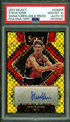 Steve Kerr [Gold Prizm] Basketball Cards 2021 Panini Select Signatures Prices