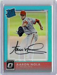 Aaron Nola [Aqua] Baseball Cards 2016 Panini Donruss Optic Rated Rookies Signatures Prices