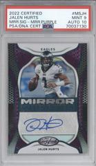 Jalen Hurts [Purple] #MS-JH Football Cards 2022 Panini Certified Mirror Signatures Prices