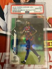 Ansu Fati [Green Bubbles Refractor] Soccer Cards 2019 Topps Chrome UEFA Champions League Prices