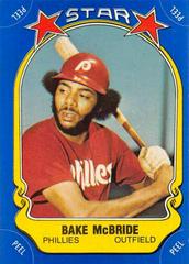 Bake McBride #31 Baseball Cards 1981 Fleer Star Stickers Prices