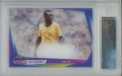 Pele [Navy Blue] #VI-P1 Soccer Cards 2022 Leaf Vivid Imagery Prices