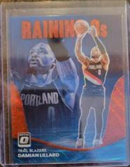 Damian Lillard [Red Wave] #14 Basketball Cards 2022 Panini Donruss Optic Raining 3s Prices