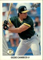 Ozzie Canseco #516 Baseball Cards 1990 Leaf Prices
