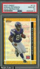 Adrian Peterson [Gold Refractor] #112 Football Cards 2007 Topps Finest Prices
