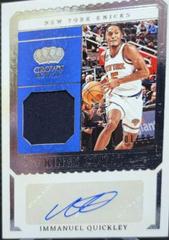 Immanuel Quickley #3 Basketball Cards 2023 Panini Crown Royale Kings Court Jersey Auto Prices