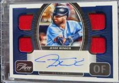Jesse Winker [Full Count] #QJA-JW Baseball Cards 2022 Panini Three and Two Quad Jersey Autographs Prices