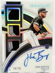 Jake Burger [Patch Autograph Jersey Number] Baseball Cards 2022 Panini Immaculate Prices