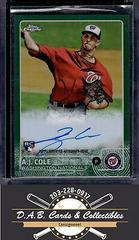 A.J. Cole [Green Refractor] Baseball Cards 2015 Topps Chrome Autograph Rookies Prices