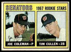 Senators Rookies [J. Coleman, T. Cullen] #167 Baseball Cards 1967 O Pee Chee Prices