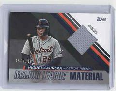 Miguel Cabrera [Black] #MLM-MC Baseball Cards 2024 Topps Major League Material Prices