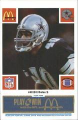 Bill Bates [Blue] #40 Football Cards 1986 McDonald's Cowboys Prices