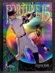 Chipper Jones [Refractor] Baseball Cards 1999 Topps Chrome Fortune 15 Prices