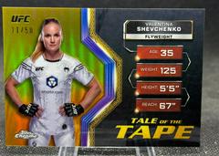 Valentina Shevchenko [Gold Refractor] #TFT-29 Ufc Cards 2024 Topps Chrome UFC Tale of the Tape Prices