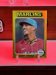 Eury Perez [Gold Refractor] #374 Baseball Cards 2024 Topps Heritage Chrome Prices