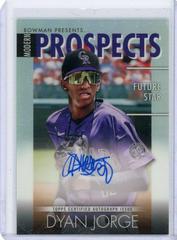 Dyan Jorge Baseball Cards 2023 Bowman Modern Prospects Autographs Prices