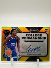 Cason Wallace [Gold] #CP-CWL Basketball Cards 2023 Panini Prizm Draft Picks College Penmanship Autographs Prices