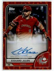 Edouard Julien [Orange Cracked Ice] Baseball Cards 2023 Topps World Classic Autographs Prices