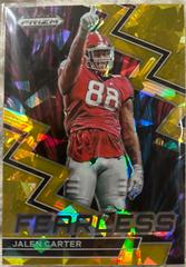 Jalen Carter [Gold Flash] #F-2 Football Cards 2023 Panini Prizm Draft Picks Fearless Prices