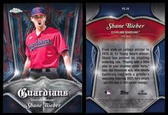 Shane Bieber #PS-24 Baseball Cards 2022 Topps Chrome Logofractor Club Plaques Prices