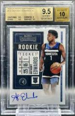 Anthony Edwards [Autograph Gold] Basketball Cards 2020 Panini Contenders Optic Prices