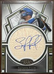 Salvador Perez #PCAB-SP Baseball Cards 2023 Topps Tier One Perfect Contact Autograph Bat Relics Prices