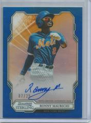 Ronny Mauricio [Blue] #RM Baseball Cards 2019 Bowman Sterling Prospect Autographs Prices