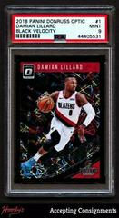 Damian Lillard [Black Velocity] #1 Basketball Cards 2018 Panini Donruss Optic Prices