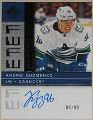 Andrei Kuzmenko Hockey Cards 2022 SP Authentic 2002-03 Retro Autograph Future Watch Prices
