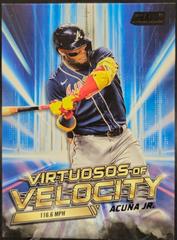 Ronald Acuna Jr. [Black] #VV-7 Baseball Cards 2023 Stadium Club Virtuosos of Velocity Prices