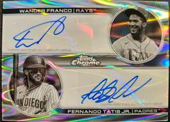 Wander Franco, Fernando Tatis Jr. [Black & White RayWave] #DA-FT Baseball Cards 2022 Topps Chrome Sonic Dual Autographs Prices