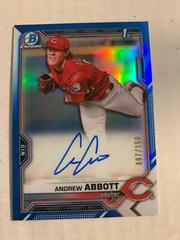 Andrew Vaughn [Blue Refractor] Baseball Cards 2021 Bowman Chrome Rookie Autographs Prices