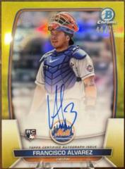 Francisco Alvarez [Yellow] #CRA-FA Baseball Cards 2023 Bowman Chrome Rookie Autographs Prices