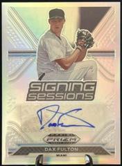 Dax Fulton [Gold Prizm] #SS-DF Baseball Cards 2021 Panini Prizm Draft Picks Signing Sessions Autographs Prices