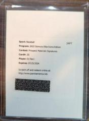 DJ Herz #PMS-DH Baseball Cards 2022 Panini Elite Extra Edition Prospect Materials Signatures Prices