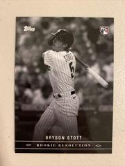 Bryson Stott #RR-9 Baseball Cards 2022 Topps Black and White Rookie Resolution Prices