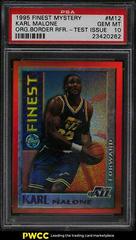 Karl Malone [Orange Border Refractor Test Issue] Basketball Cards 1995 Finest Mystery Prices