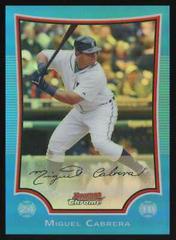 Miguel Cabrera [Blue Refractor] #18 Baseball Cards 2009 Bowman Chrome Prices