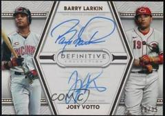 Barry Larkin, Joey Votto Baseball Cards 2022 Topps Definitive Dual Autograph Collection Prices
