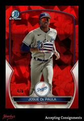 Josue De Paula [Red] #BCP-172 Baseball Cards 2023 Bowman Chrome Prospects Sapphire Prices