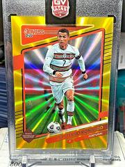 Cristiano Ronaldo [Gold Laser] Soccer Cards 2021 Panini Donruss Road to Qatar Prices