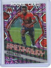 Ansu Fati [Purple] Soccer Cards 2021 Panini Mosaic Road to FIFA World Cup Breakaway Prices