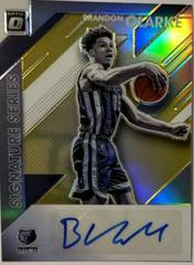 Brandon Clarke [Gold] Basketball Cards 2019 Panini Donruss Optic Signature Series Prices