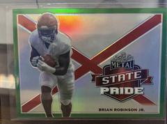 Brian Robinson Jr. [Prismatic Green] #SP-BRJ Football Cards 2022 Leaf Metal Draft State Pride Prices